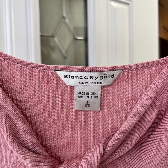 Y2K Bianca Nygard Pink V-Neck Shimmery Top Size S - Picture 7 of 10